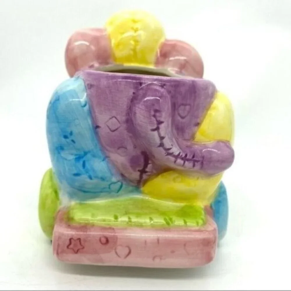 Vintage Planter Nursery Decor Baby Elephant